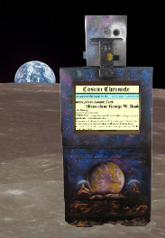 Cosmic Chronicle dispenser on the moon